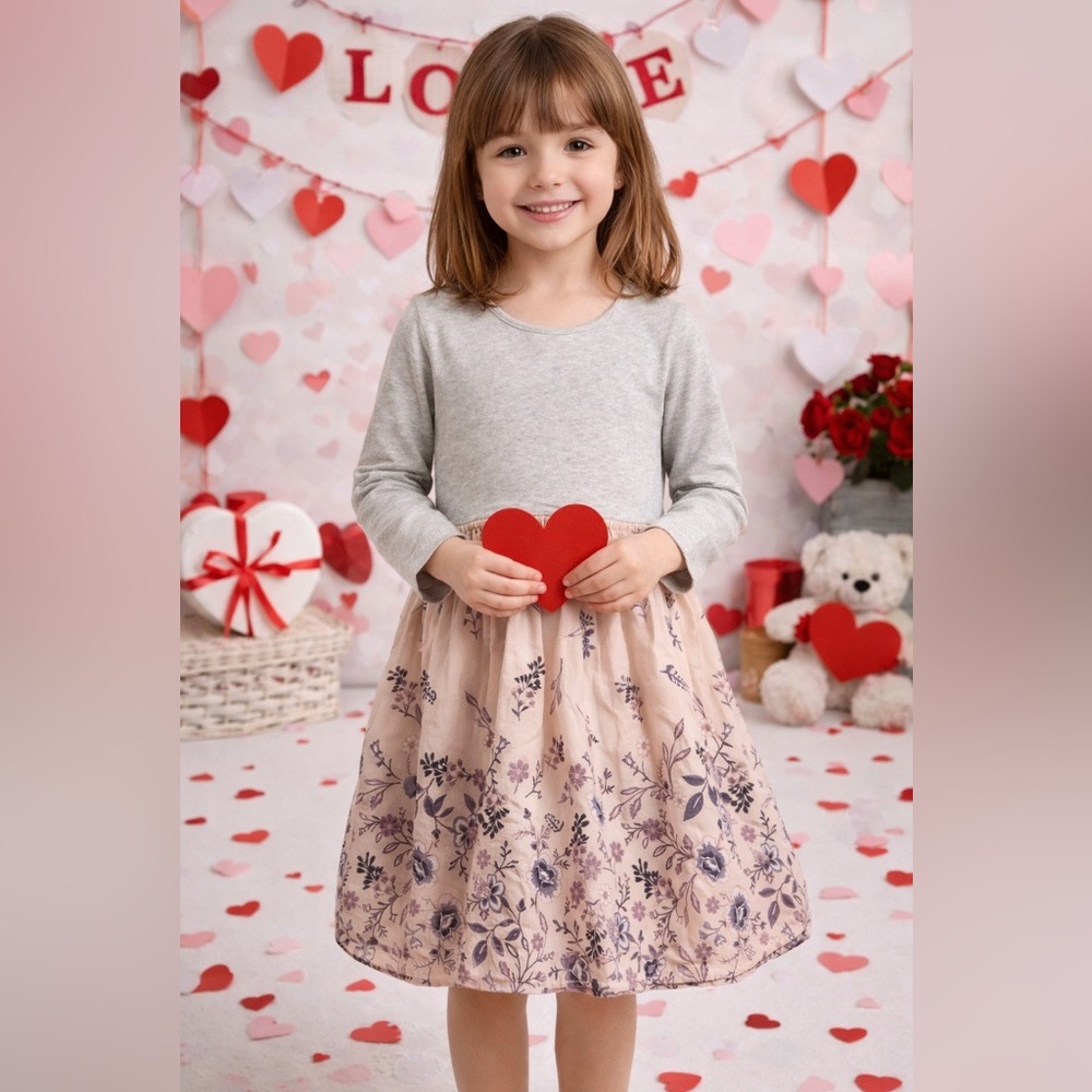 GapKids Floral Mixed Media Dress